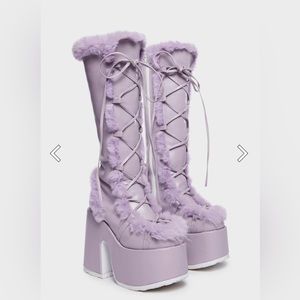 Lavender Pure Vigilance Platform Boots